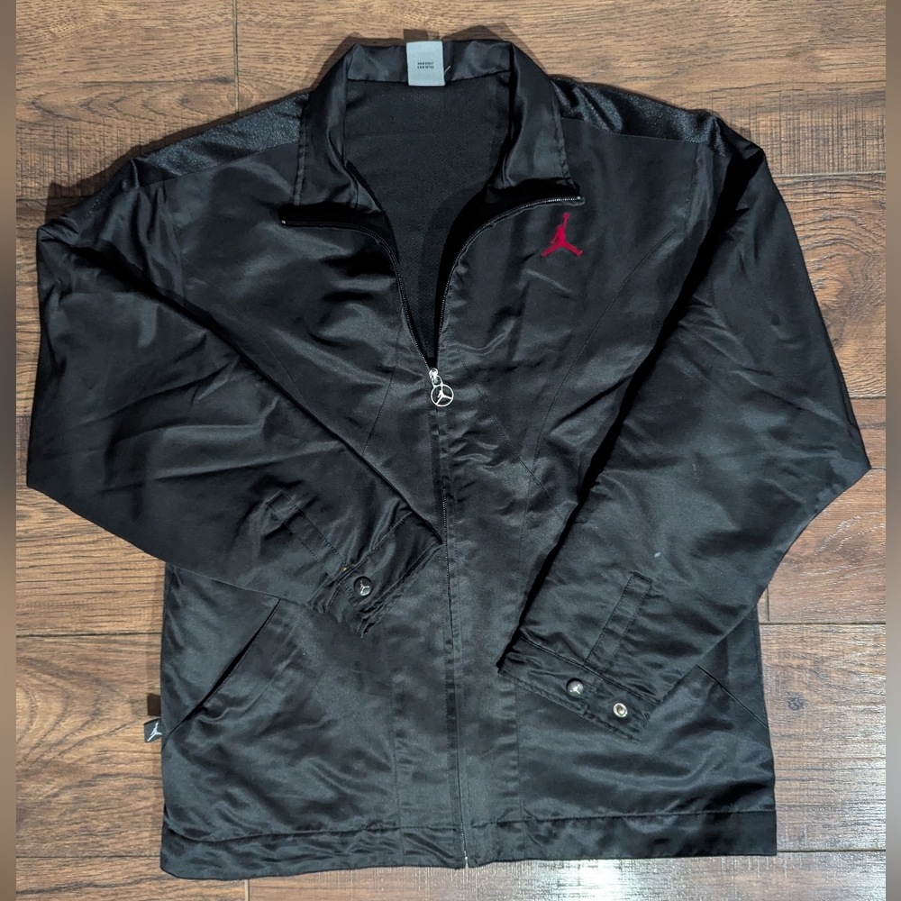 Air Jordan Boys Full Zip Up Black Lined Track Jacket Size Large (16-18) Athletic